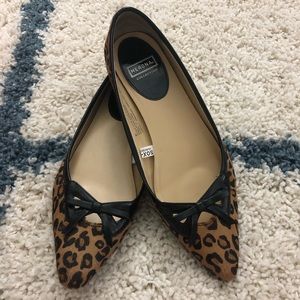New Merona Collection Calf Hair Leopard Flat Sz 8